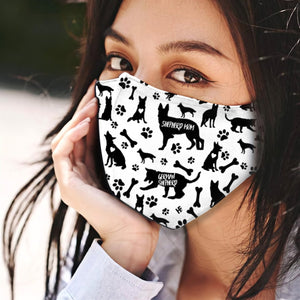 German Shepherd Black &amp; White Pattern EZ07 2707 Face Mask