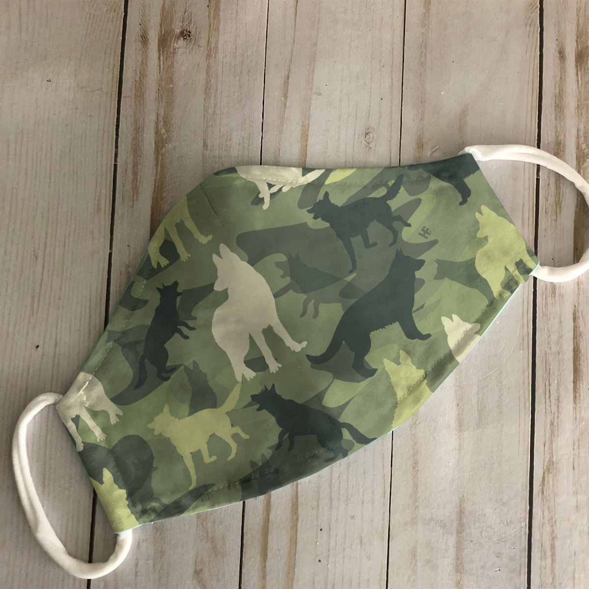 German Shepherd Camo Pattern Army EZ16 0907 Face Mask