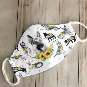 German Shepherd Sunflower EZ07 3006 Face Mask