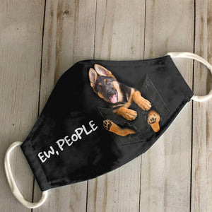 German Shepherd In Pocket EZ07 1907 Face Mask