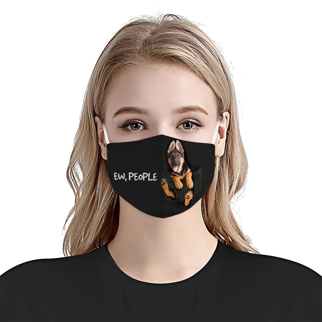 German Shepherd In Pocket EZ07 1907 Face Mask