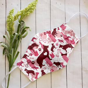 German Shepherd &amp; Wine Pattern EZ07 2707 Face Mask