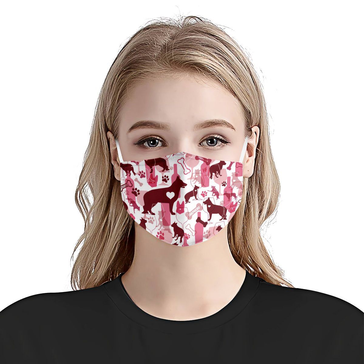German Shepherd &amp; Wine Pattern EZ07 2707 Face Mask
