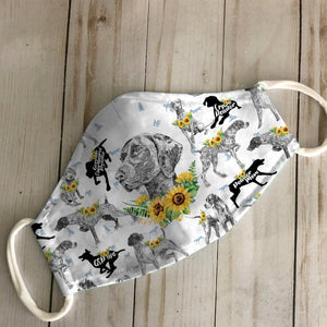 German Shorthaired Pointer Sunflower  EZ07 2606 Face Mask