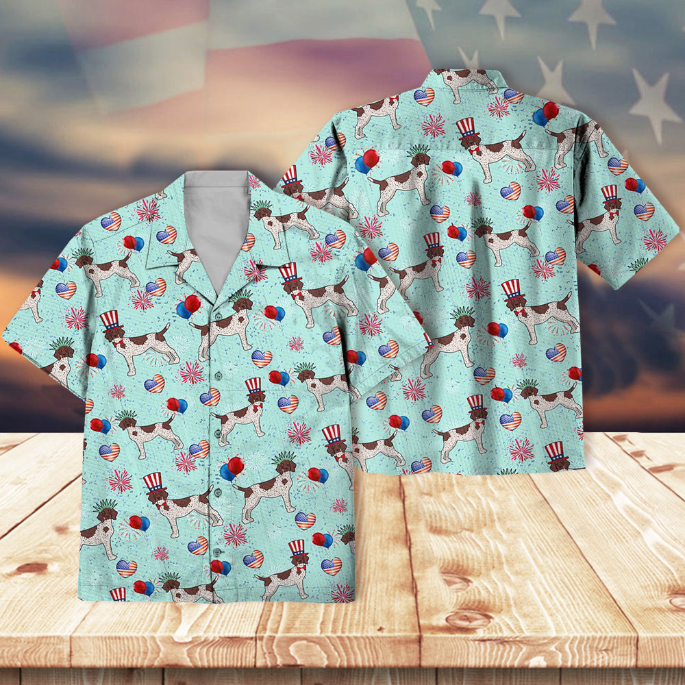 German Shorthaired Pointer Firework Independence Day Shirt