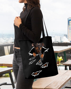 Cracks-German Pinscher-Cloth Tote Bag