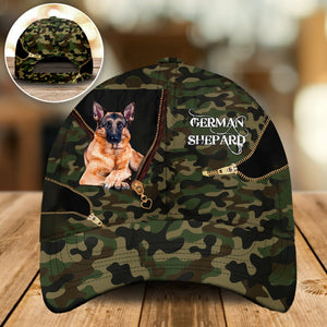 German Shepard Camo Cap