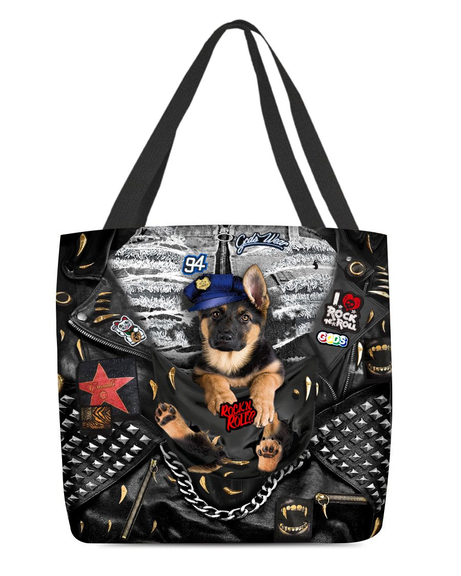 German Shepherd-Rock Dog-Cloth Tote Bag