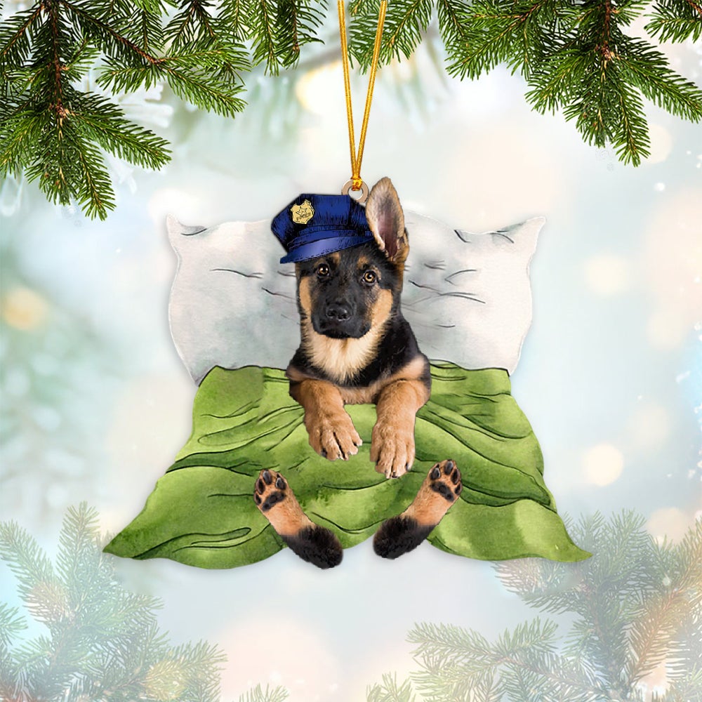 German Shepherd-Sleep time Two Sides Ornament