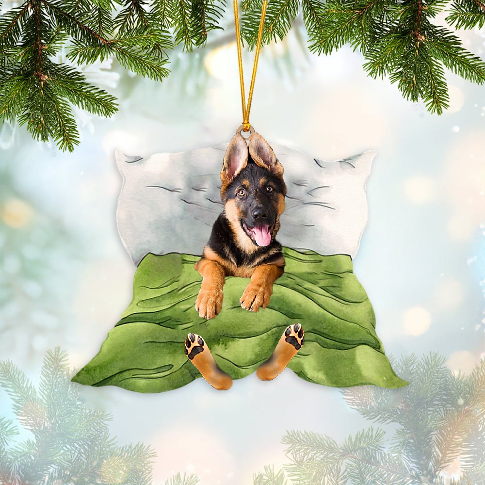 German Shepherd1-Sleep time Two Sides Ornament