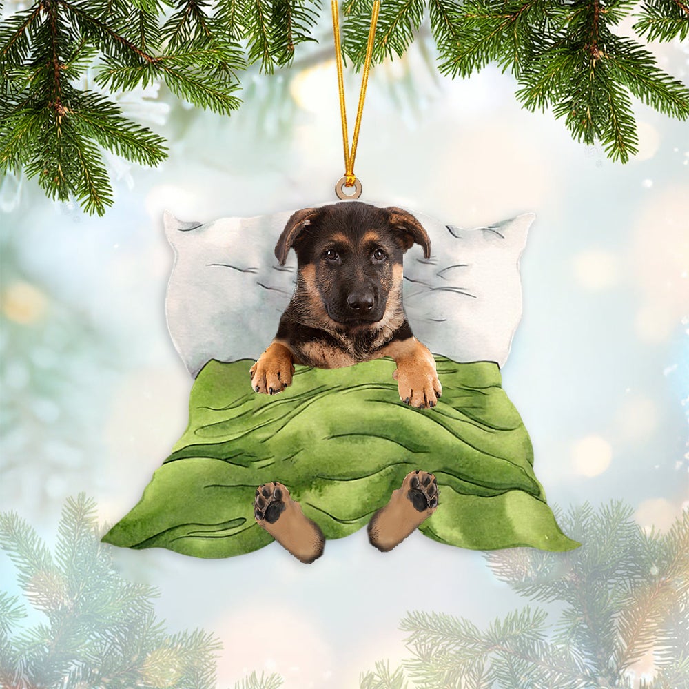 German Shepherd2-Sleep time Two Sides Ornament