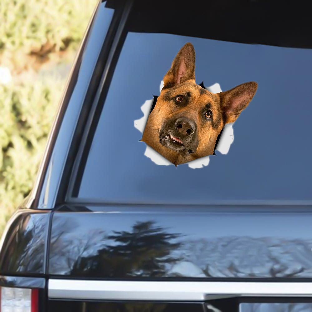 German Shepherd 2 Out Of The Window Decal