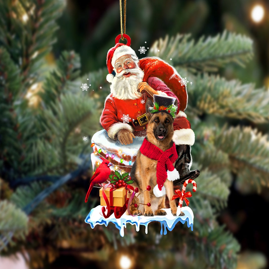 German Shepherd 3-Christmas Chimney Two Sided Ornament