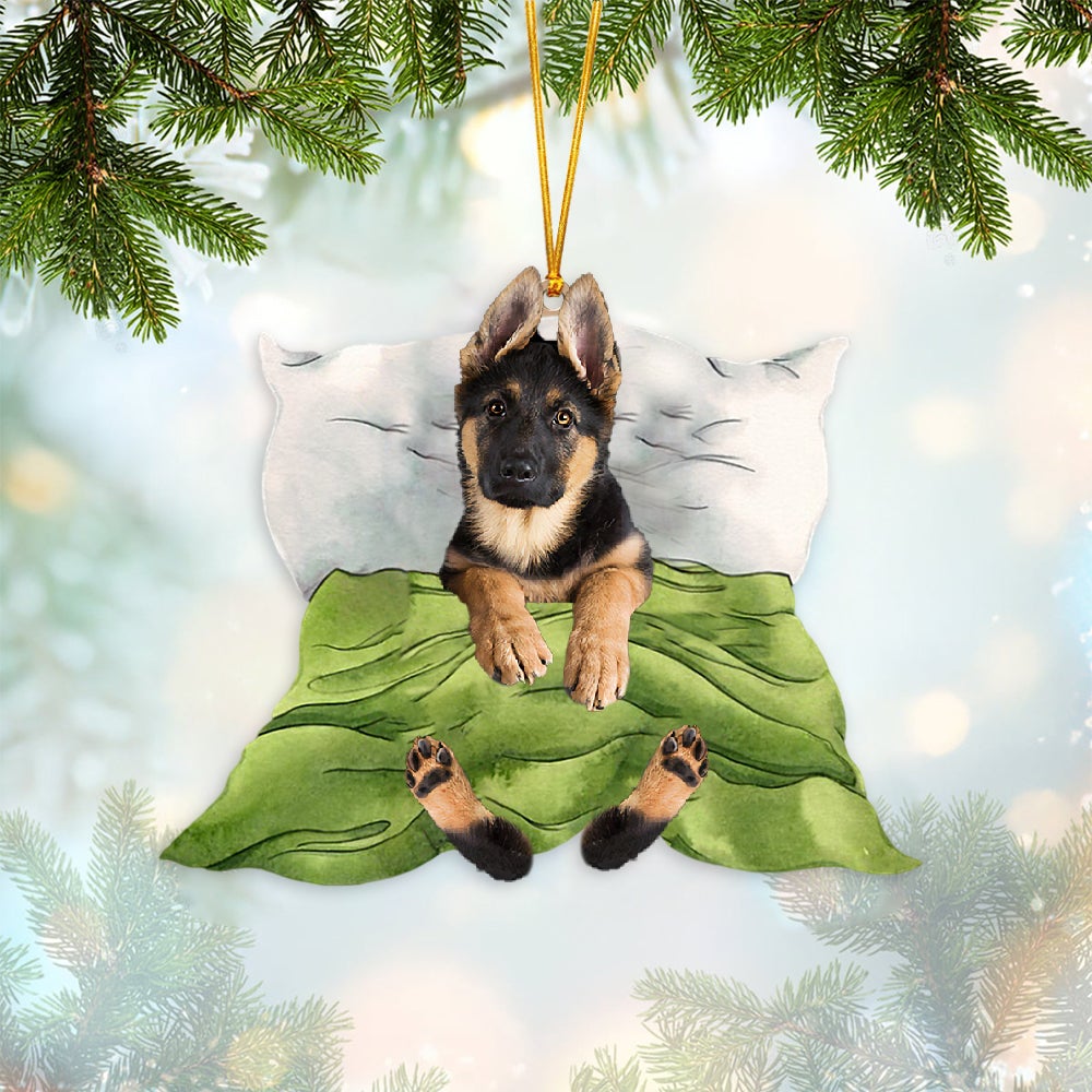 German Shepherd3-Sleep time Two Sides Ornament