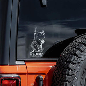 German Shepherd4 on Board-Car Window Sticker-Dog Sign Decal