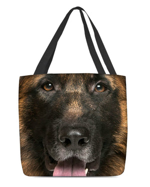 German Shepherd 4 Face-Cloth Tote Bag