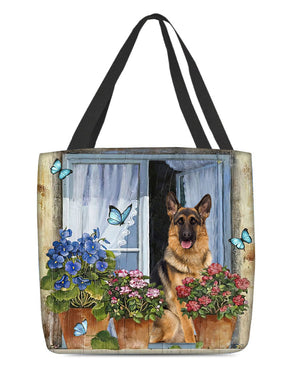 German Shepherd 4 Today I Choose Joy-Cloth Tote Bag