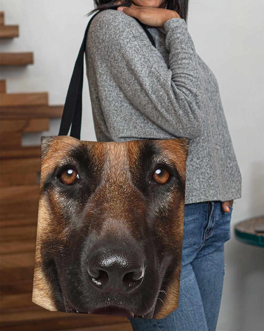 German Shepherd Face-Cloth Tote Bag