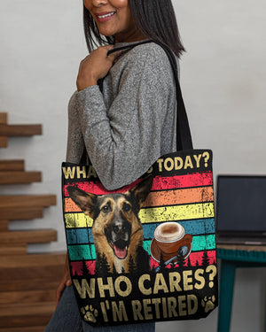 German Shepherd Who Cares-Cloth Tote Bag