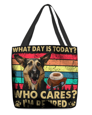 German Shepherd Who Cares-Cloth Tote Bag