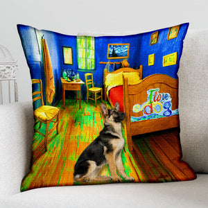 German Shepherd (2) In the Bedroom-Pillow Case