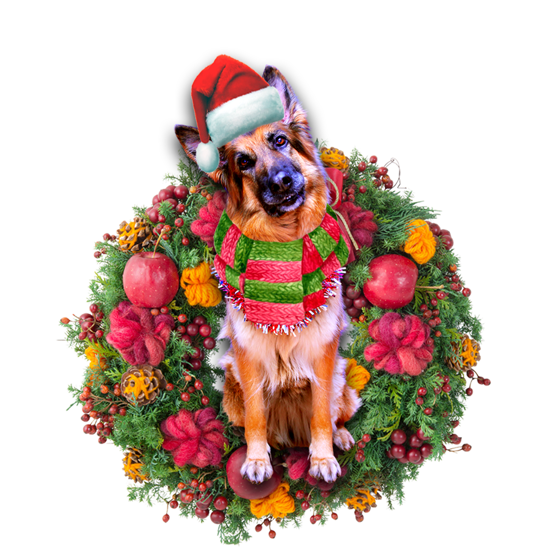 German Shepherd Christmas Ornament