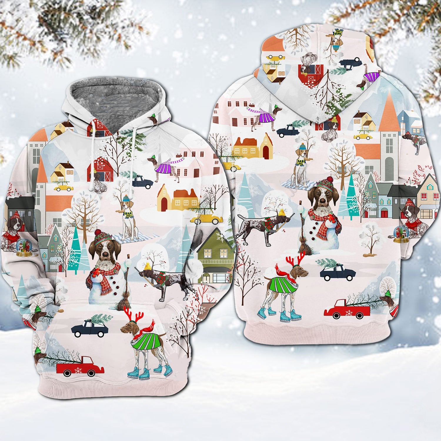 German Shorthaired-Winter Holiday Hoodie