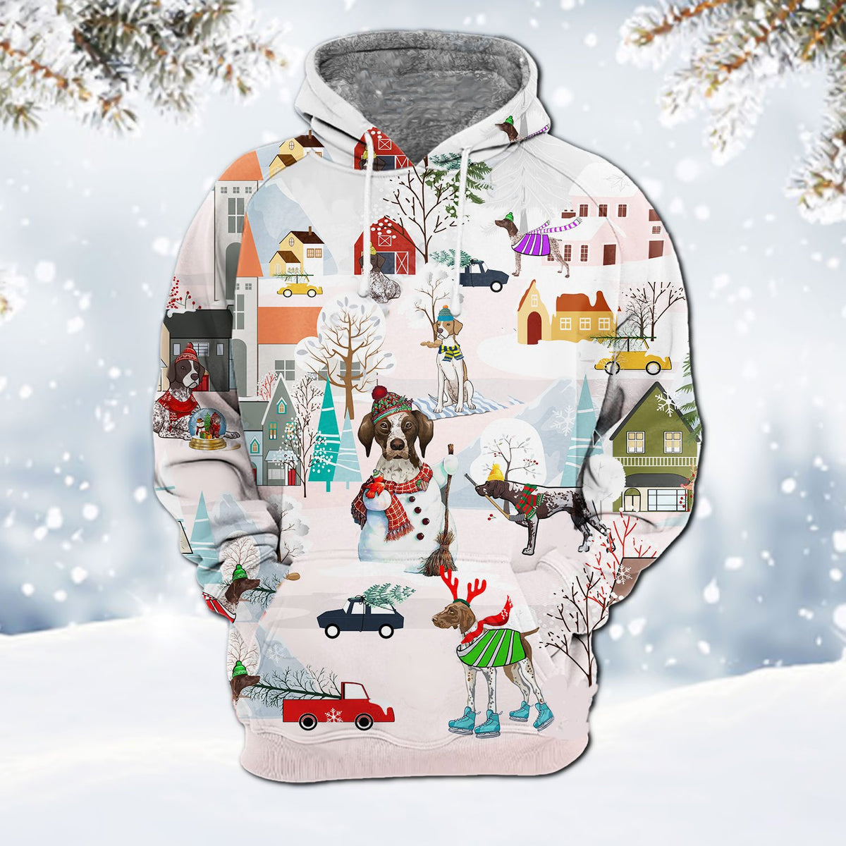 German Shorthaired-Winter Holiday Hoodie