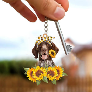 German Shorthaired Pointer-Dog Mom Keychain