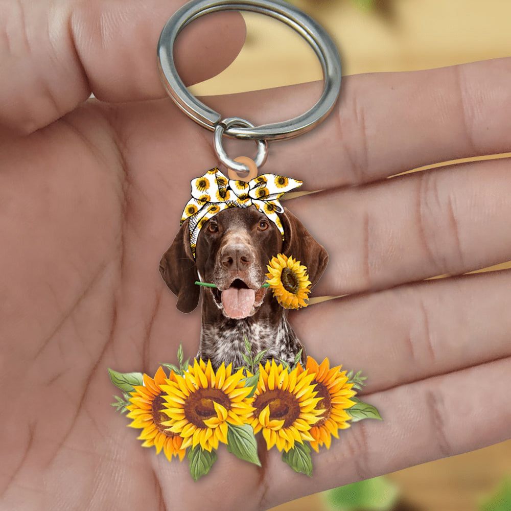 German Shorthaired Pointer-Dog Mom Keychain