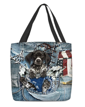 German Shorthaired Pointer-Ripped Jeans-Cloth Tote Bag