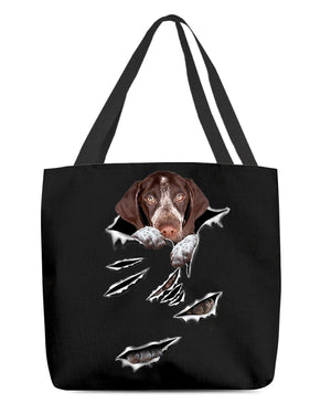 Cracks-German Shorthaired Pointer-Cloth Tote Bag