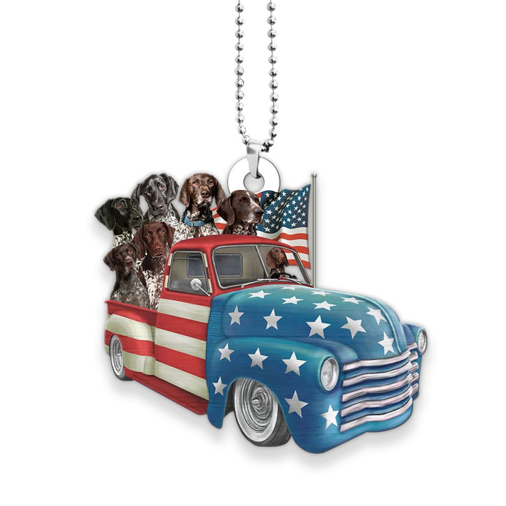 German Shorthaired Pointer Happy Independence Day Two Sides Ornament