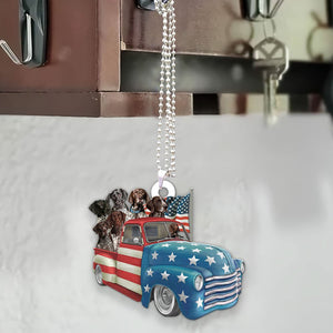 German Shorthaired Pointer Happy Independence Day Two Sides Ornament