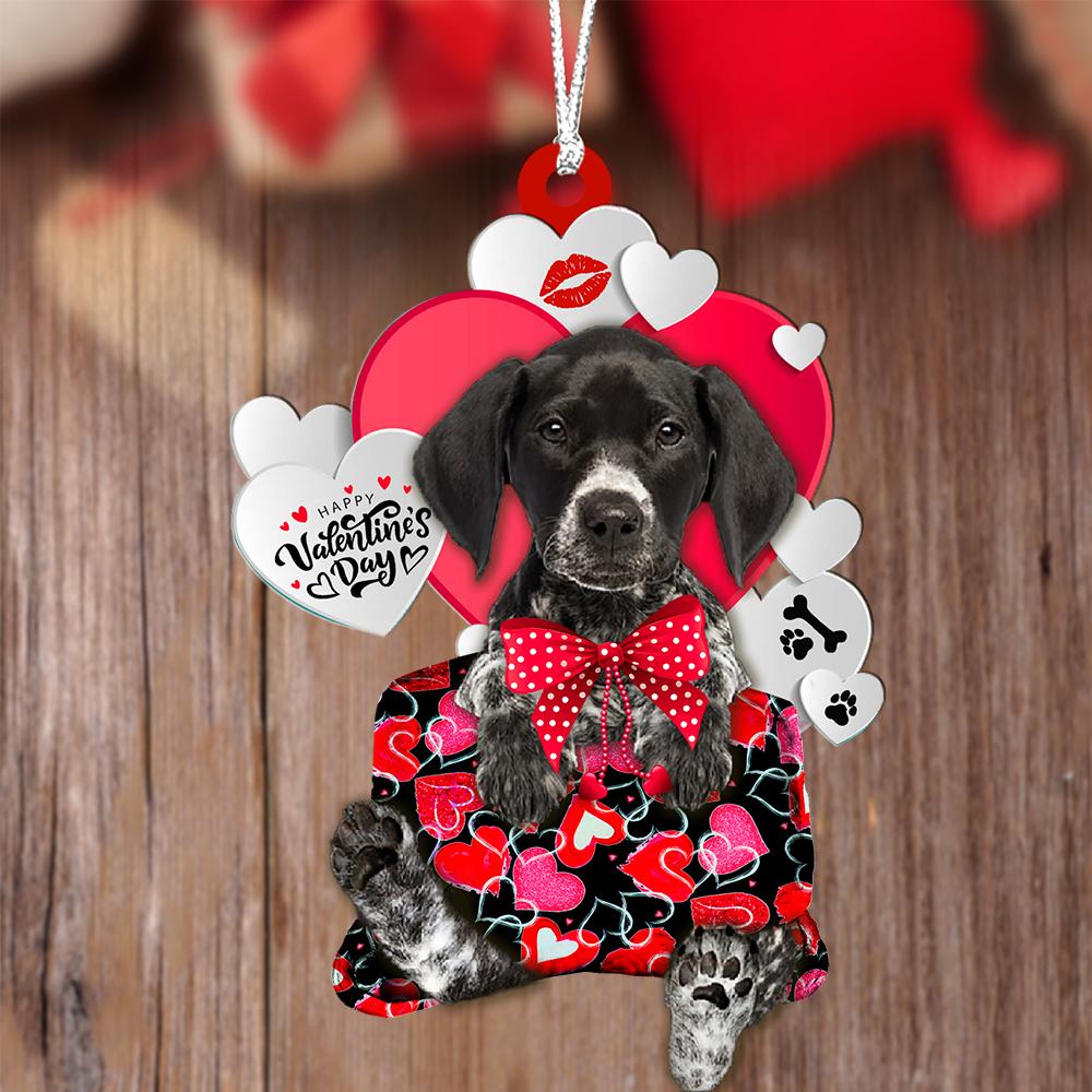 German Shorthaired Pointer Valentine's Day Sleeping Bag-Two Sides Ornament