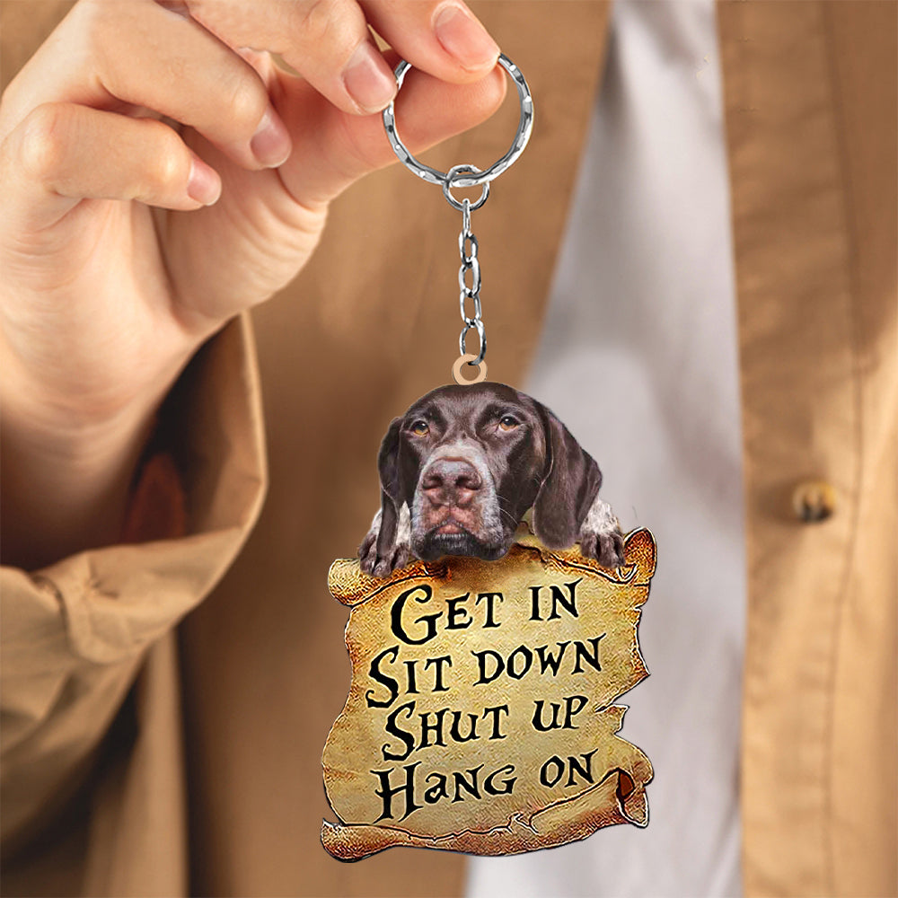 German Shorthaired Pointer get in German Shorthaired Pointer love Keychain