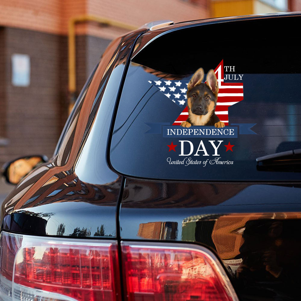 German shepherd-Independent Day2 Car Sticker