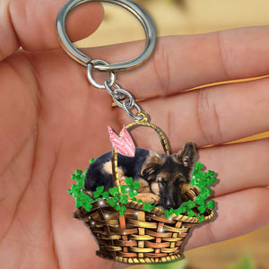 German shepherd-Sleeping Lucky Fairy Flat Acrylic Keychain