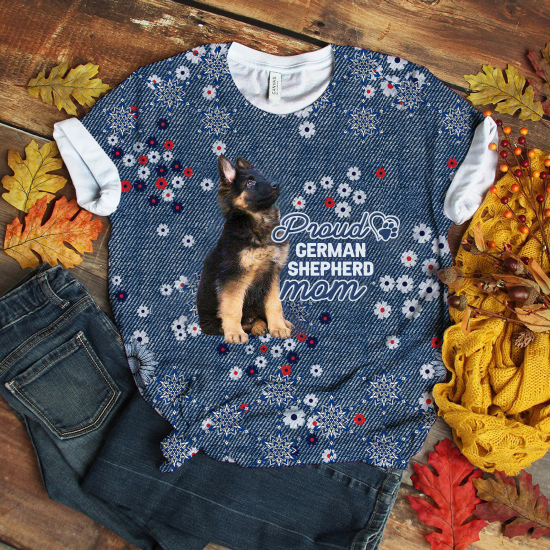 German shepherd (6)-Pround Mom T-shirt