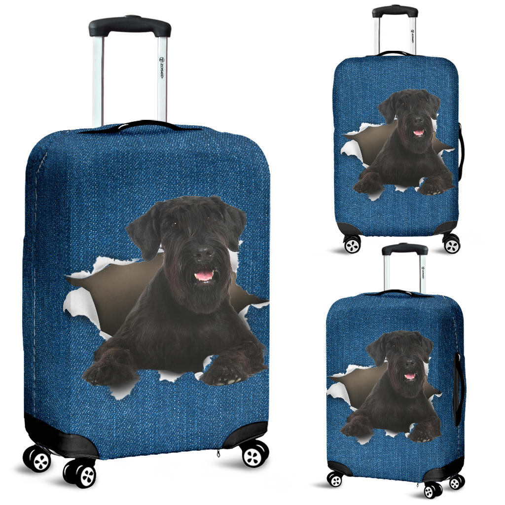 Giant Schnauzer-Torn Paper Luggage Covers