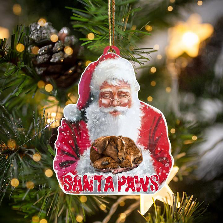 Goat-Santa Paws-Two Sided Ornament