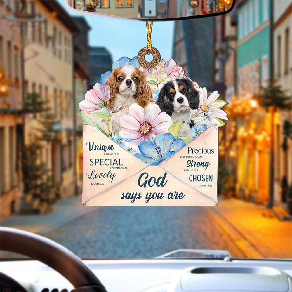 God Send Flower Letter To Cavalier King Charles Spaniel-Two Sides Ornament