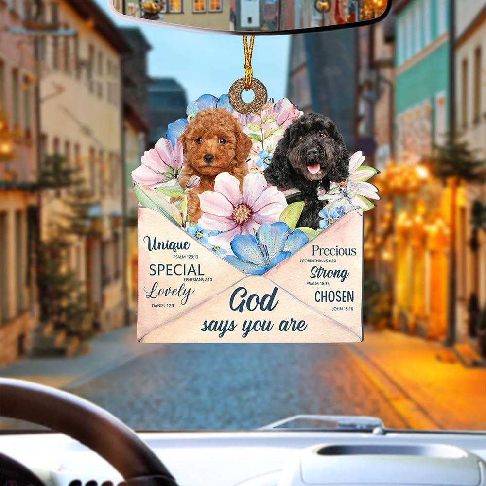 God Send Flower Letter To Cavapoo-Two Sides Ornament