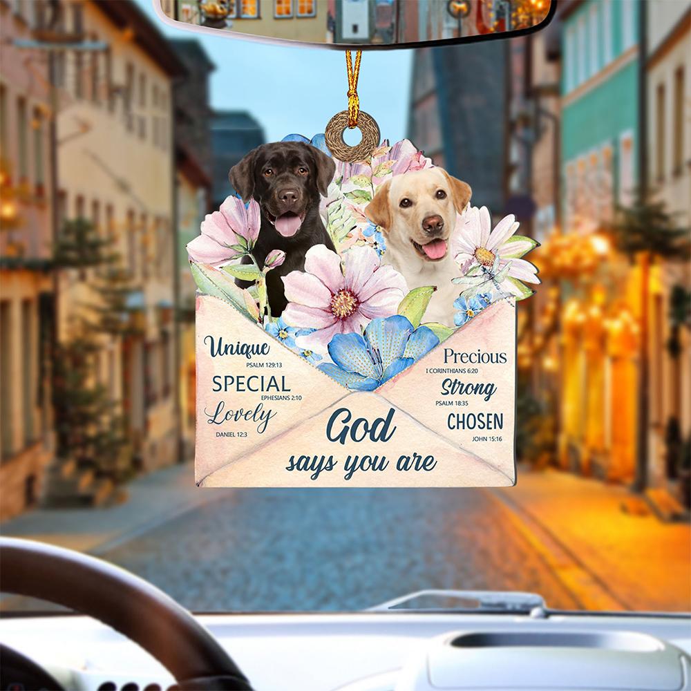 God Send Flower Letter To Labrador-Two Sides Ornament