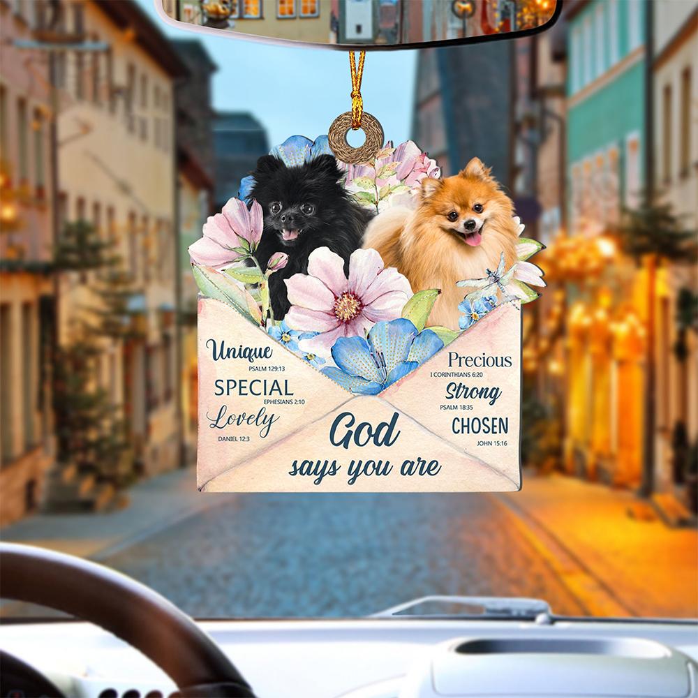 God Send Flower Letter To Pomeranian-Two Sides Ornament