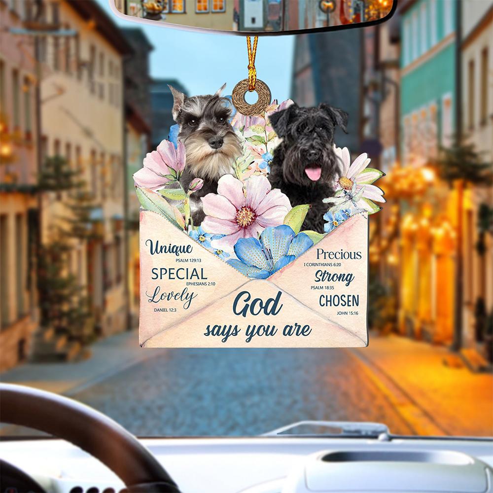 God Send Flower Letter To Schnauzer-Two Sides Ornament