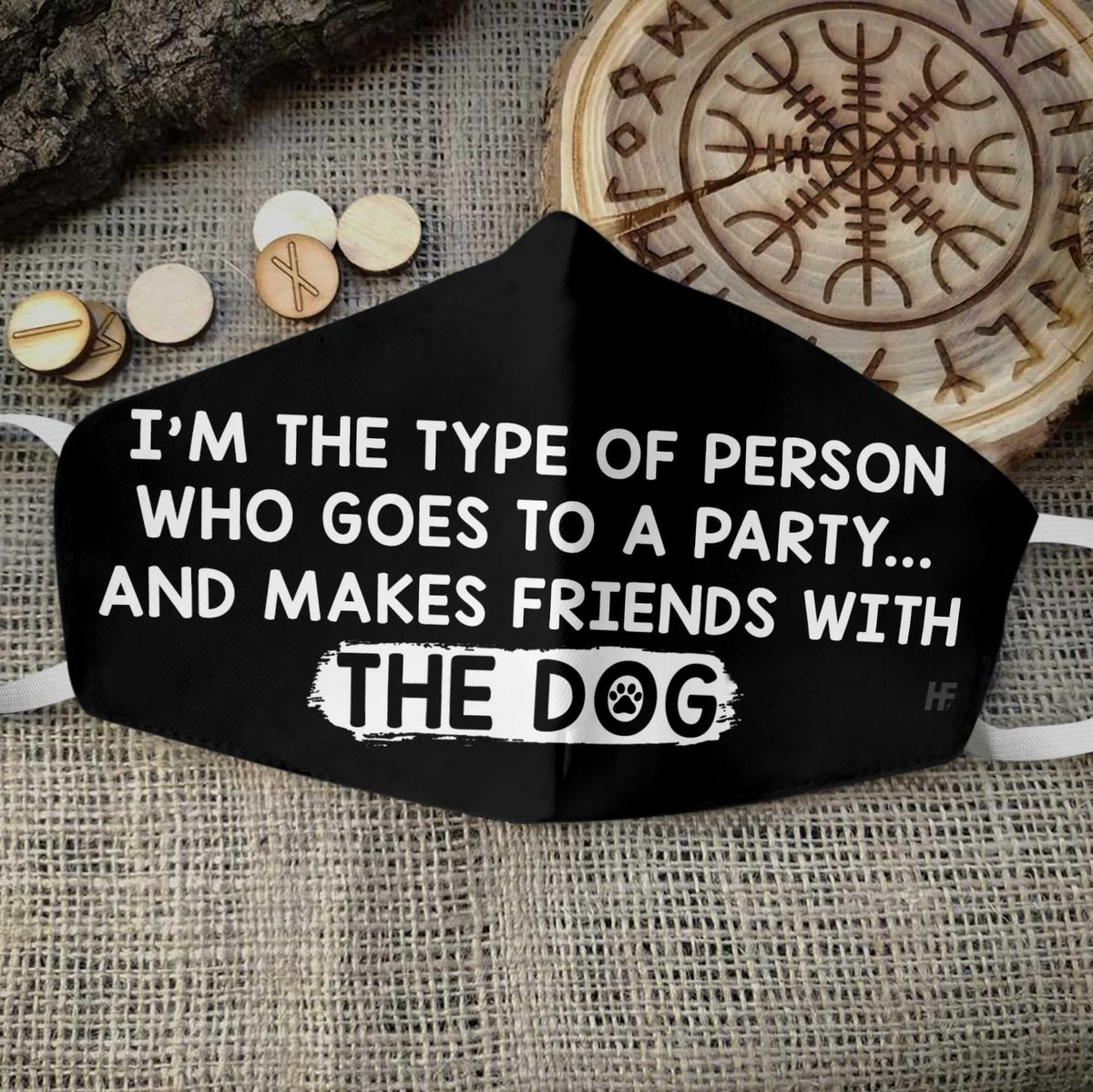 Going To A Party And Making Friends With The Dog EZ66 1603 Face Mask