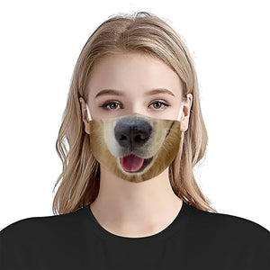 Golden Retriever Face  EZ03 1504 Face Mask