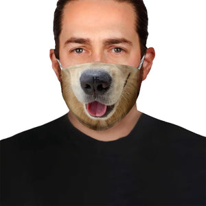 Golden Retriever Face  EZ03 1504 Face Mask