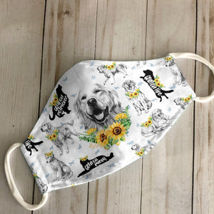 Golden Retriever Sunflower EZ07 2206 Face Mask